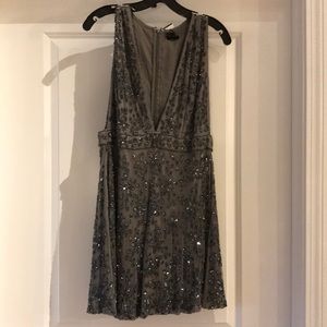 Deep V cocktail dress